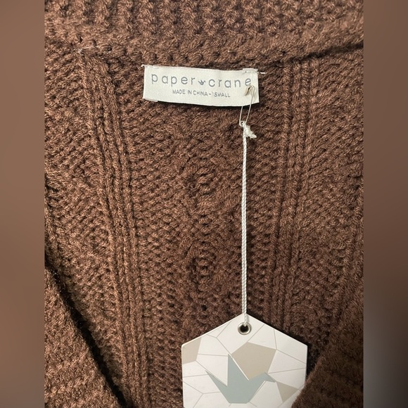Paper Crane Anthropologie sweater color brown size small - Picture 3 of 5